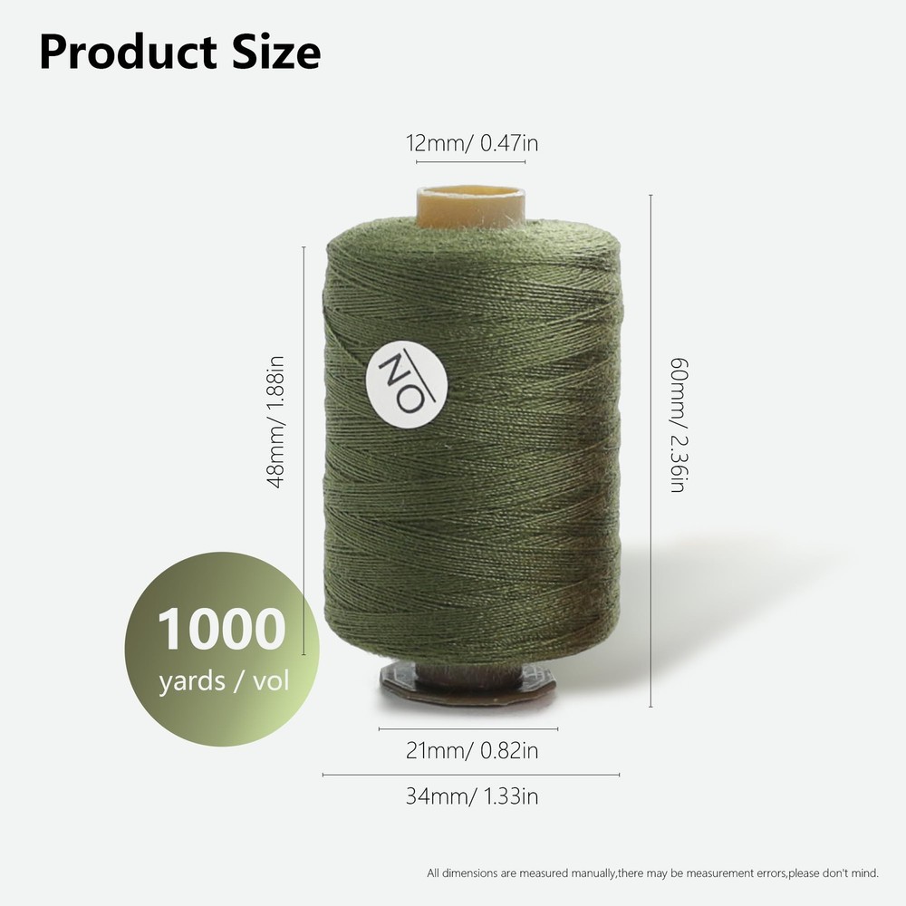 24Pcs Sewing Thread Spools Set 1000 Yards Per Spool Mixed Cotton Threads for ...