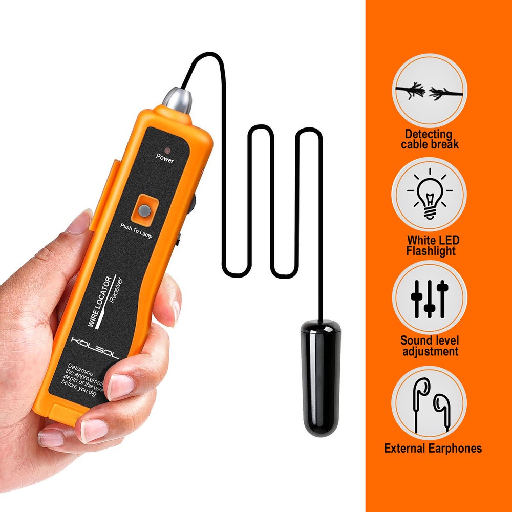 Underground Cable Locator Wire Tracer Cable Tester Cable Control Wires Detector