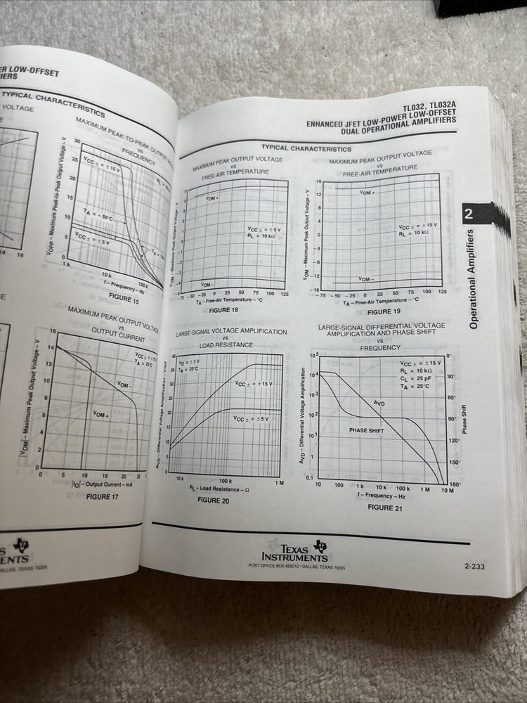 1989 Linear Circuits -Amplifiers Comparators & Special Functions Data Book Vol 1