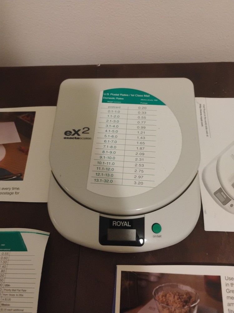 Royal Exacta EX2 Digital Postal Scale White Auto-Off Display