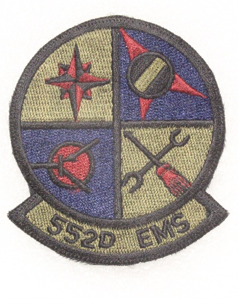 USAF Air Force Patch: 552nd Equipment Maintenance Squadron - subdued
