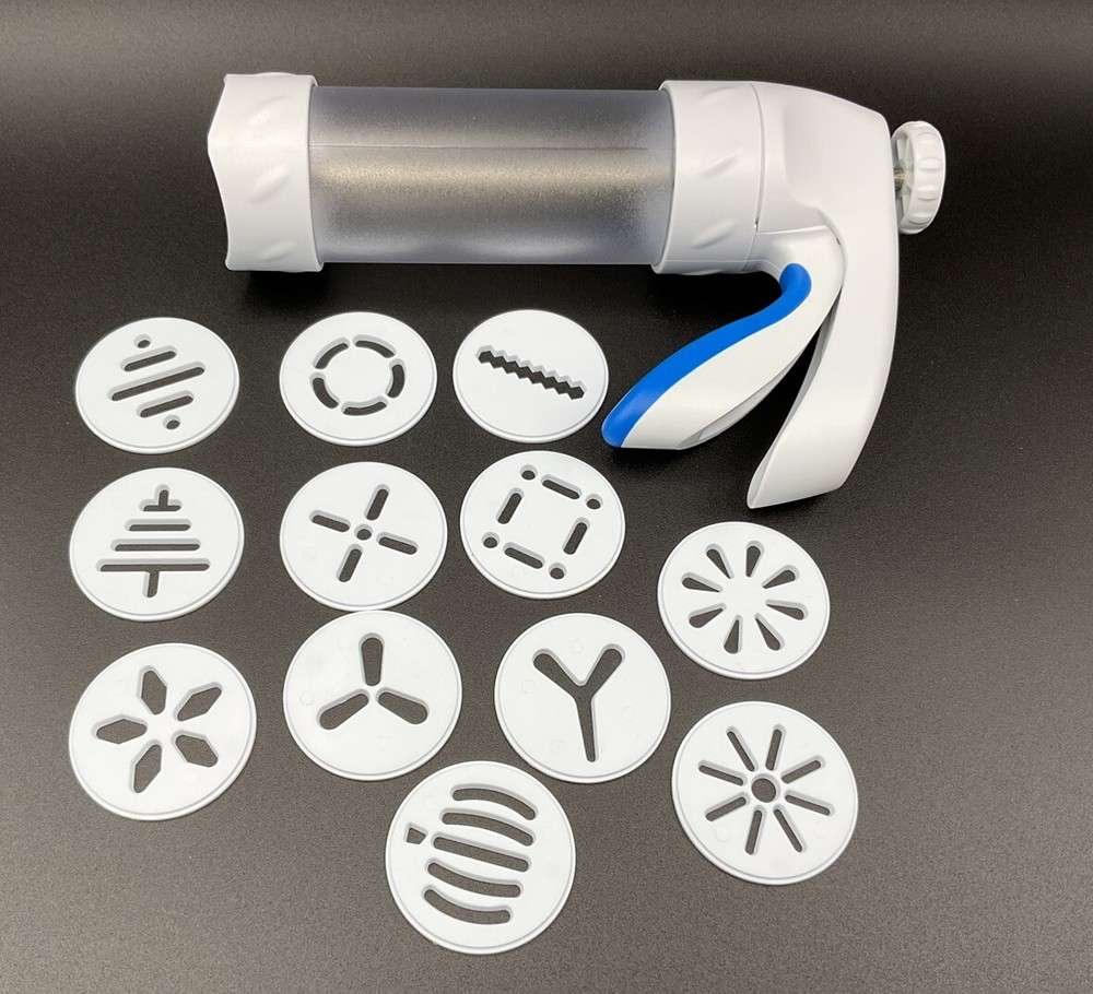 Wilton Comfort Grip Cookie Press with 12 Discs - Easy Squeeze Handle