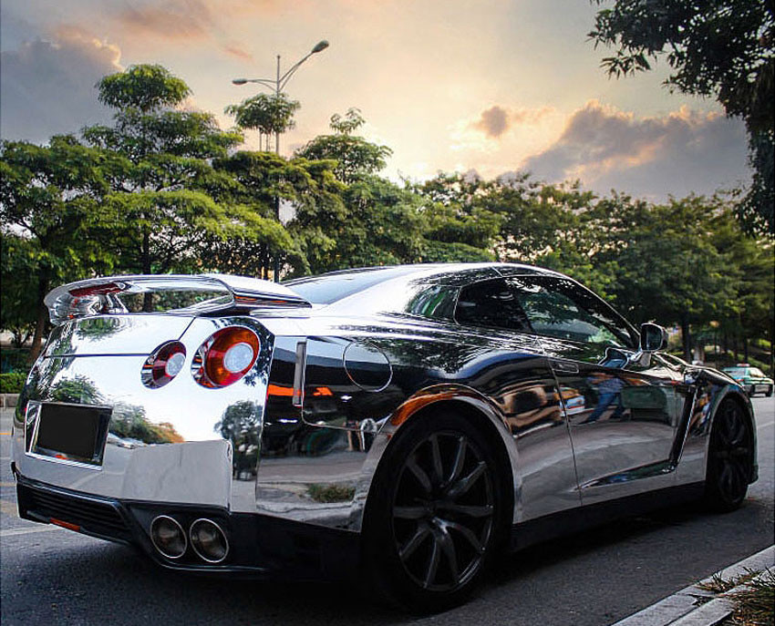 12" x 60" Silver Chrome Mirror Vinyl Film Wrap Sticker Stretchable 1ft x 5ft