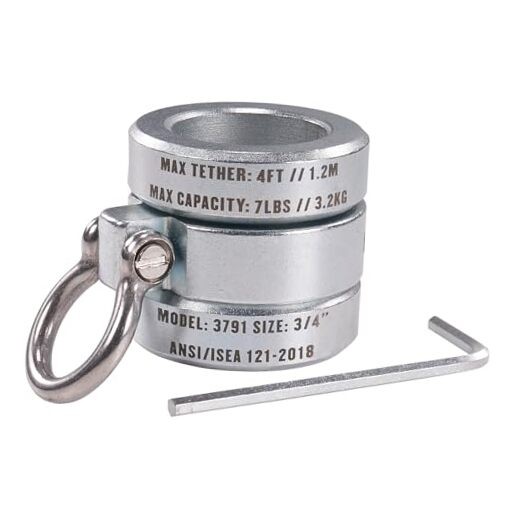 Squids 3791 Sleever Bar Lock Collar with Tethering Attachment Point for .75 in