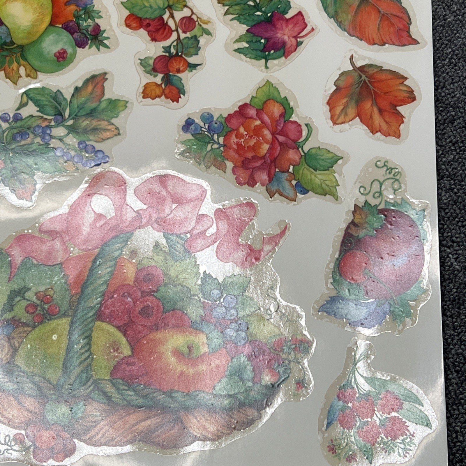 Vintage Current Inc Vinyl Clings Storage Book Holiday Stickers 1990s