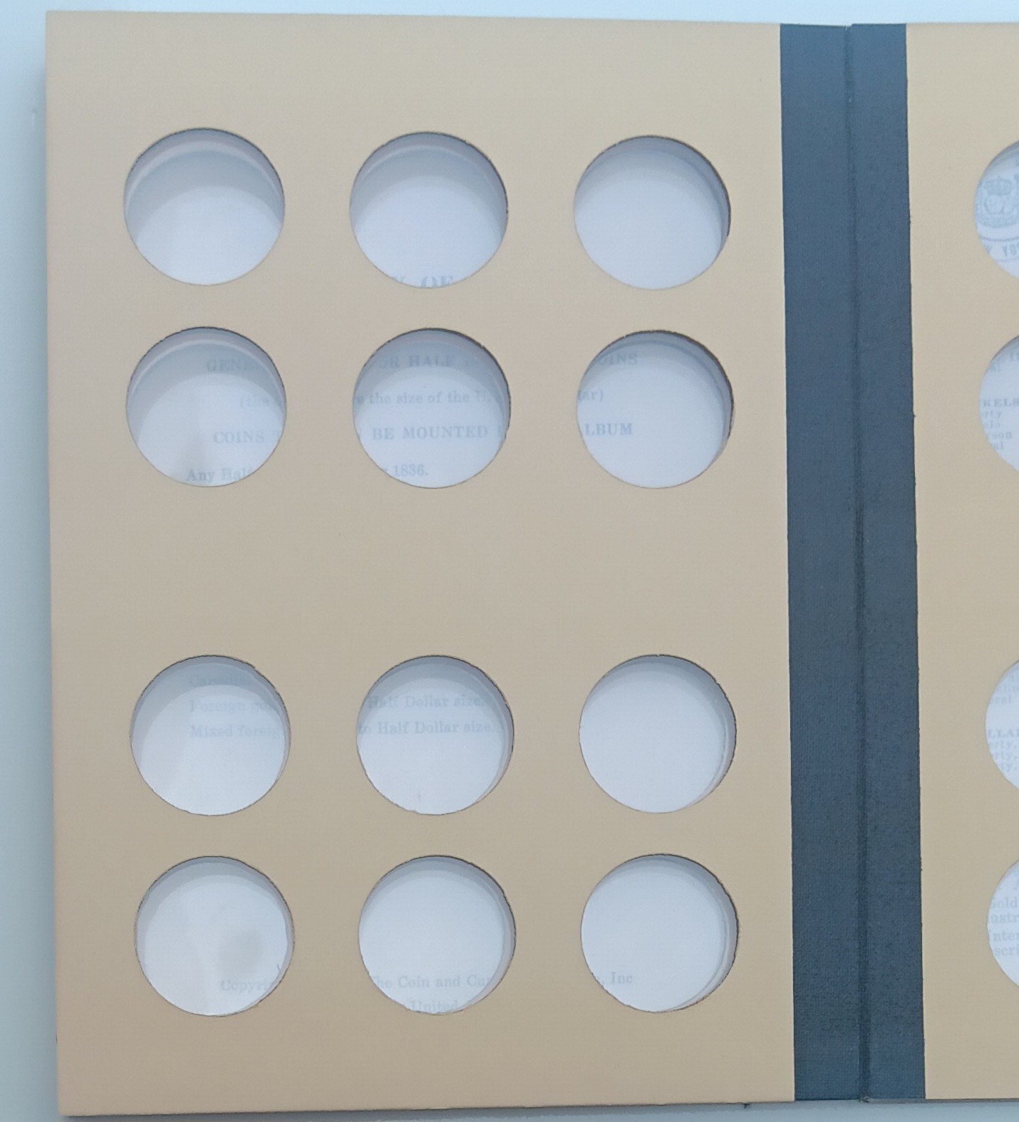 Lot Of 2 Library Of Coins General Blank Half Dollar 50c Size Stock Album VOL. 22