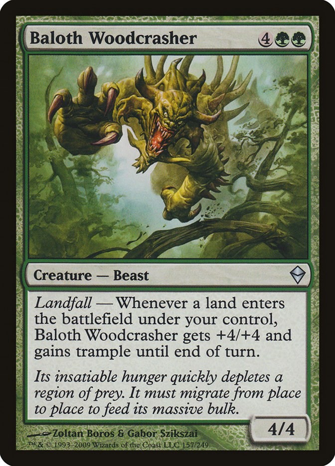 Baloth Woodcrasher Zendikar 157 MTG MP