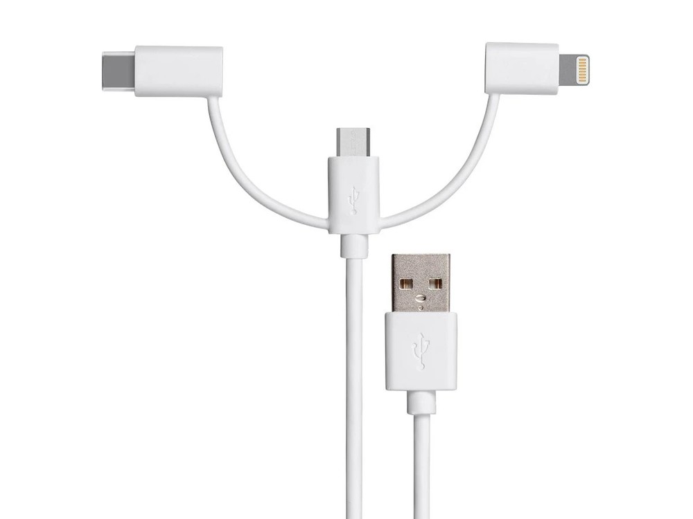 Monoprice USB to Micro USB, USB Type-C & Lightning Cable MFi Certified, 3ft