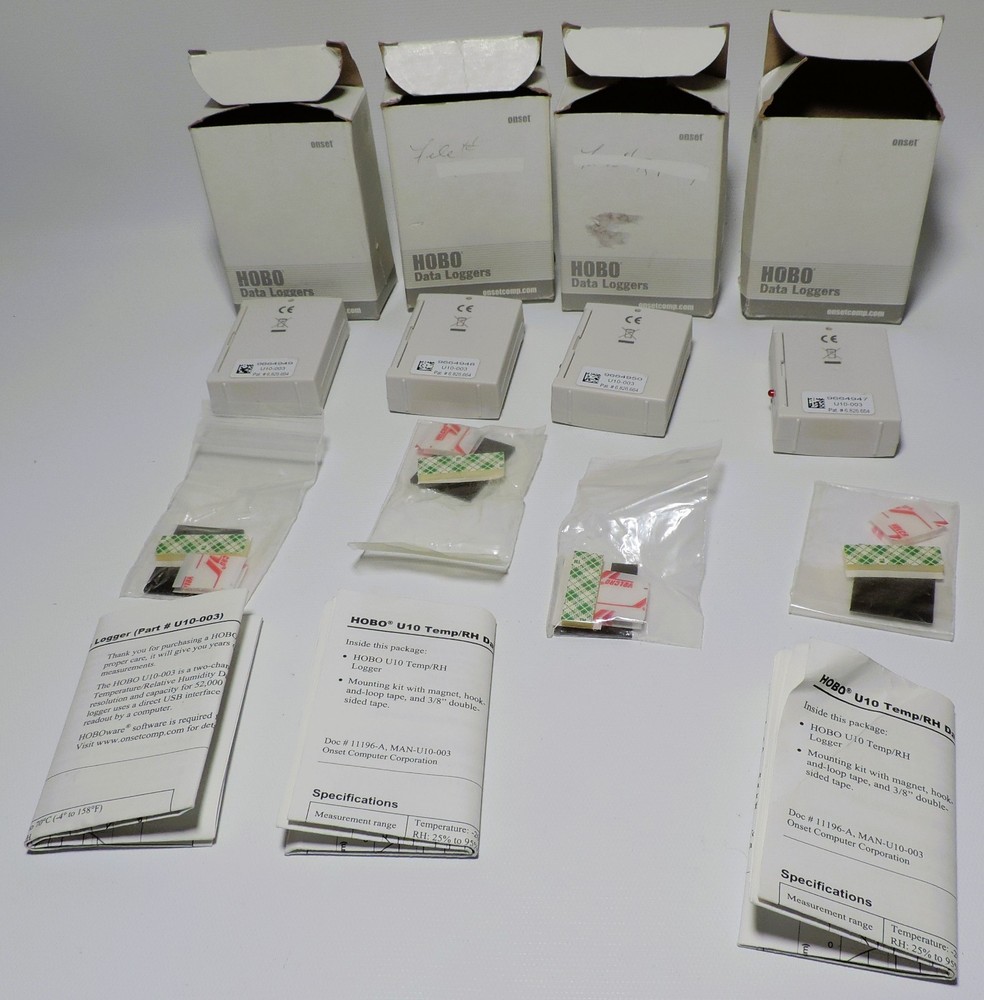 ONSET U10-003 HOBO U10 Temp/RH Data Loggers & BHW-PRO-CD software