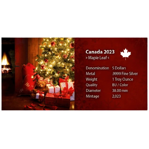 2023 Christmas Bakery 1oz Silver Maple Leaf Coin