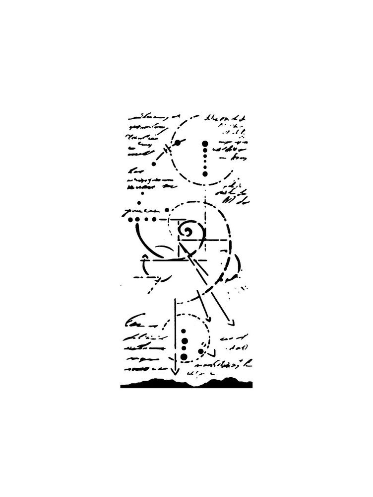 Really Great Stencils, Distressed Scientific Notes Stencil, 4.7x10", Rough Edge