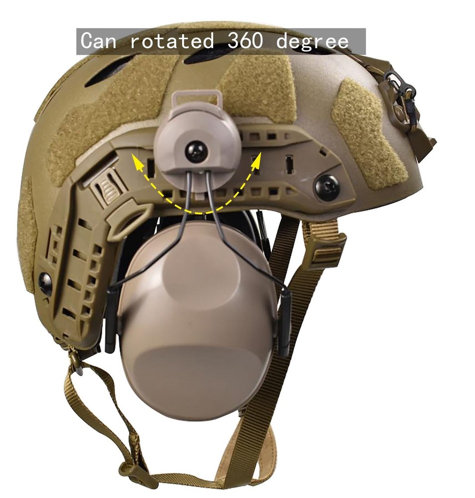 Lightweight Construction Tactical Fast Helmet Integrated NVG Mount Adjustable...