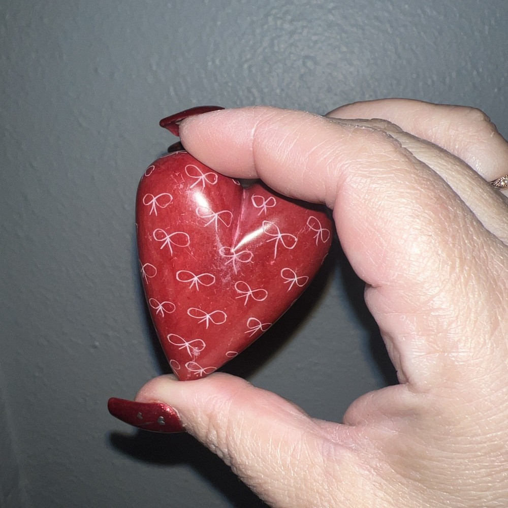Decorative Marble Hearts X3