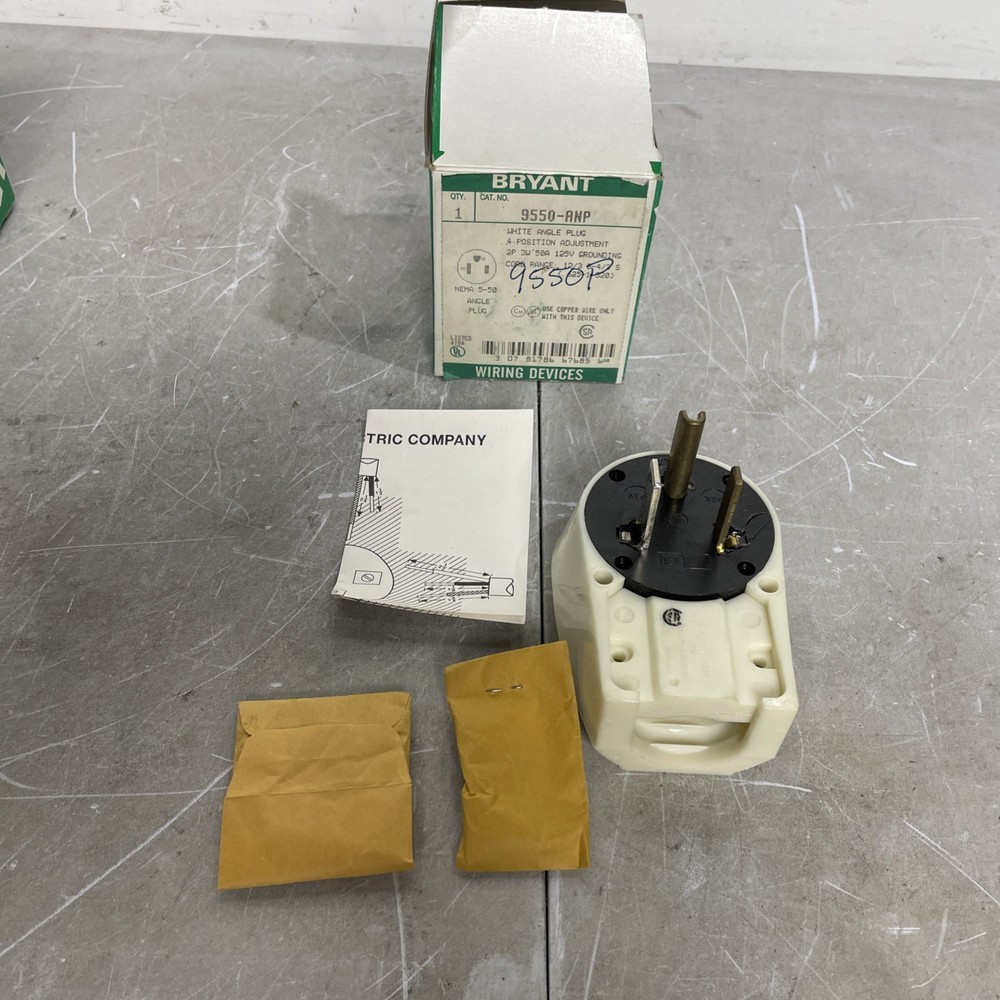 NIB BRYANT White Angle Plug 4 Position Adjustment       9550-ANP