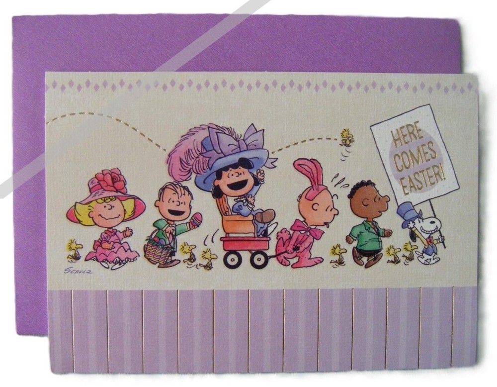 Peanuts Snoopy "Here Comes Easter" Hallmark Greeting Card New (021)