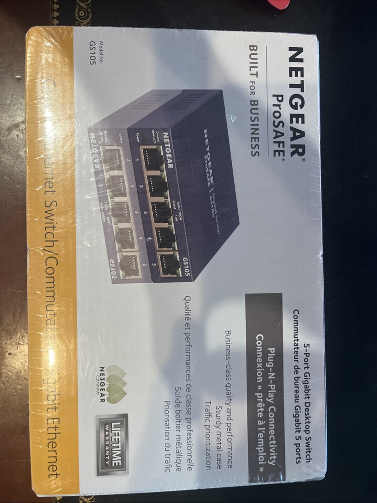 NETGEAR ProSafe GS105 5 Port Gigabit Desktop Switch