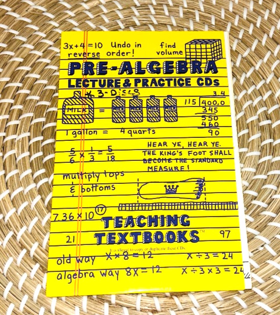 Pre-Algebra Teaching Textbooks Lecture & Practice CDs Version 1