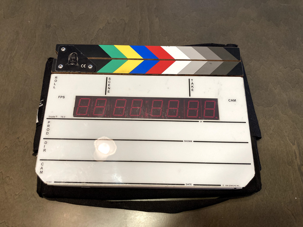 Deneke TS-2 Time Code Slate, case, 2 battery sleds, TC cable