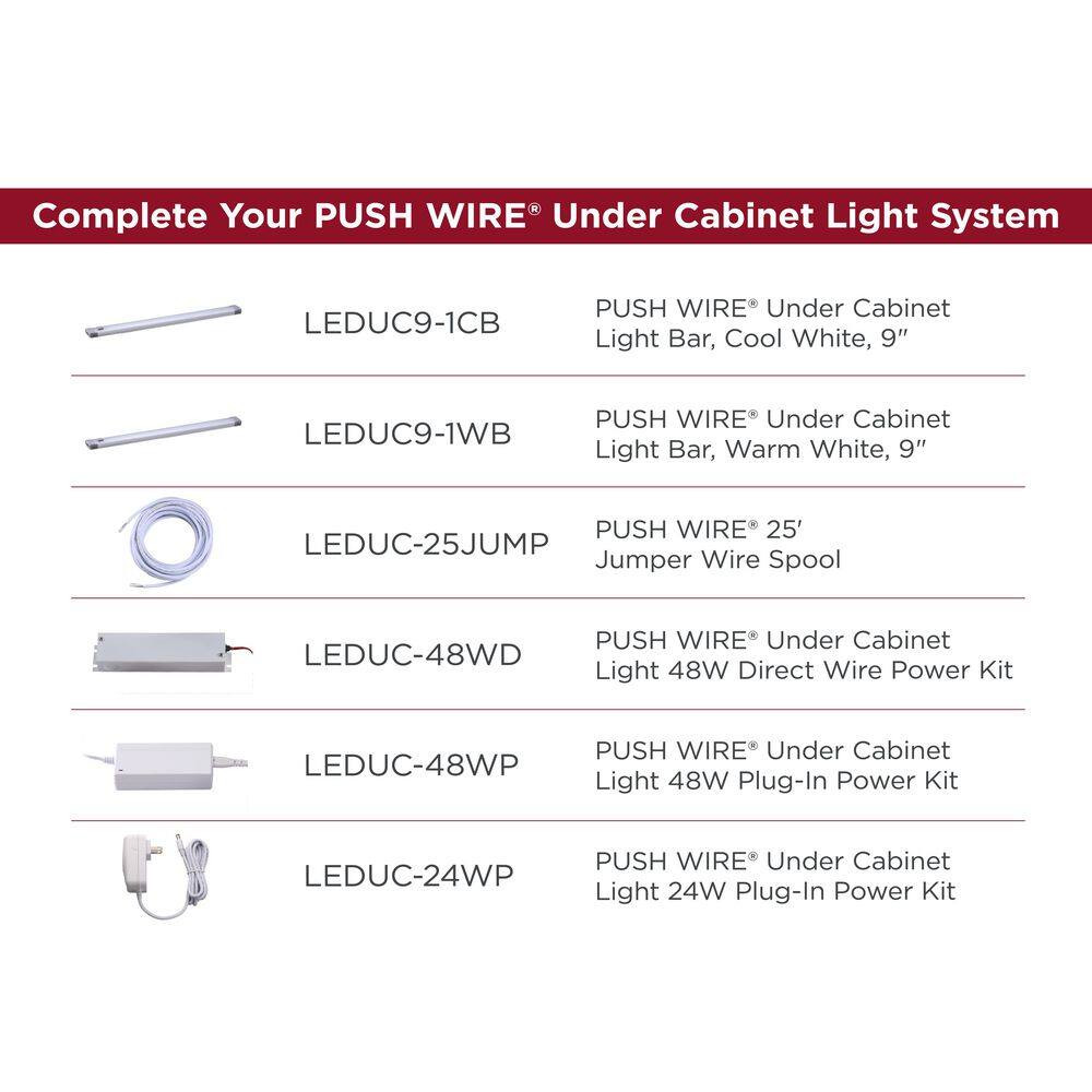 Push Wire 48-Watt Plug-In Adapter (LEDUC-48WP)
