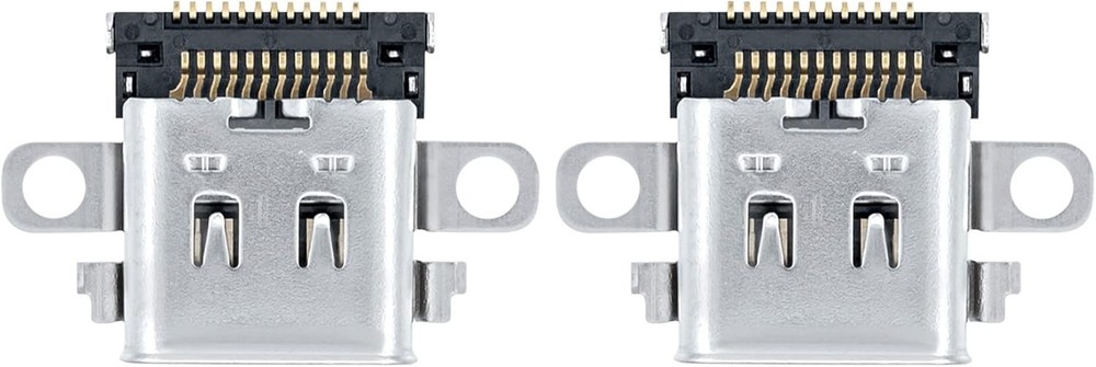 Compact USB C Charging Ports for Nintendo Switch - 2 Pack Durable Connectors