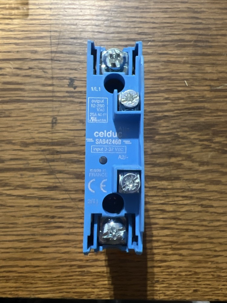 Celduc SA942460 Solid State Relay - Input 3-32VDC, Output 12-280VAC 25A