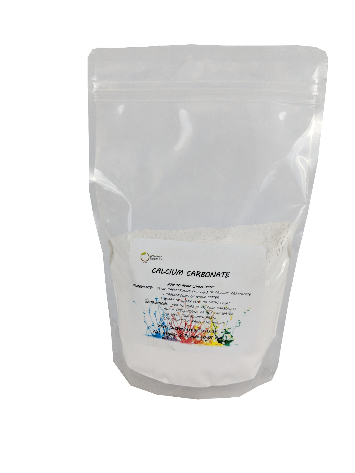 Calcium Carbonate DIY Paint Additive Limestone Fine Powder 2 Pounds