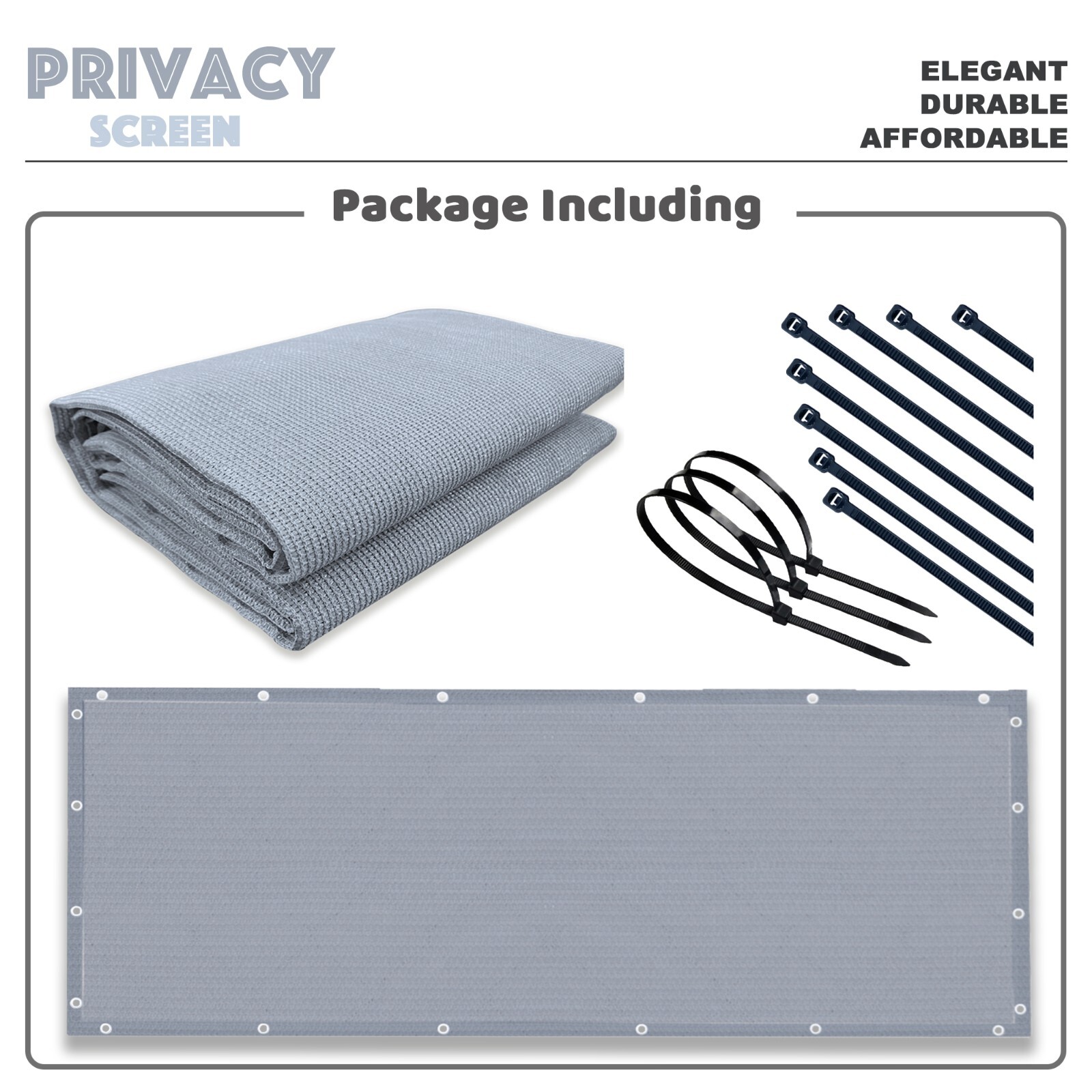 3' 4' 5' 6' tall Outdoor Fence Windscreen Privacy Screen Shade Cover Garden Pool
