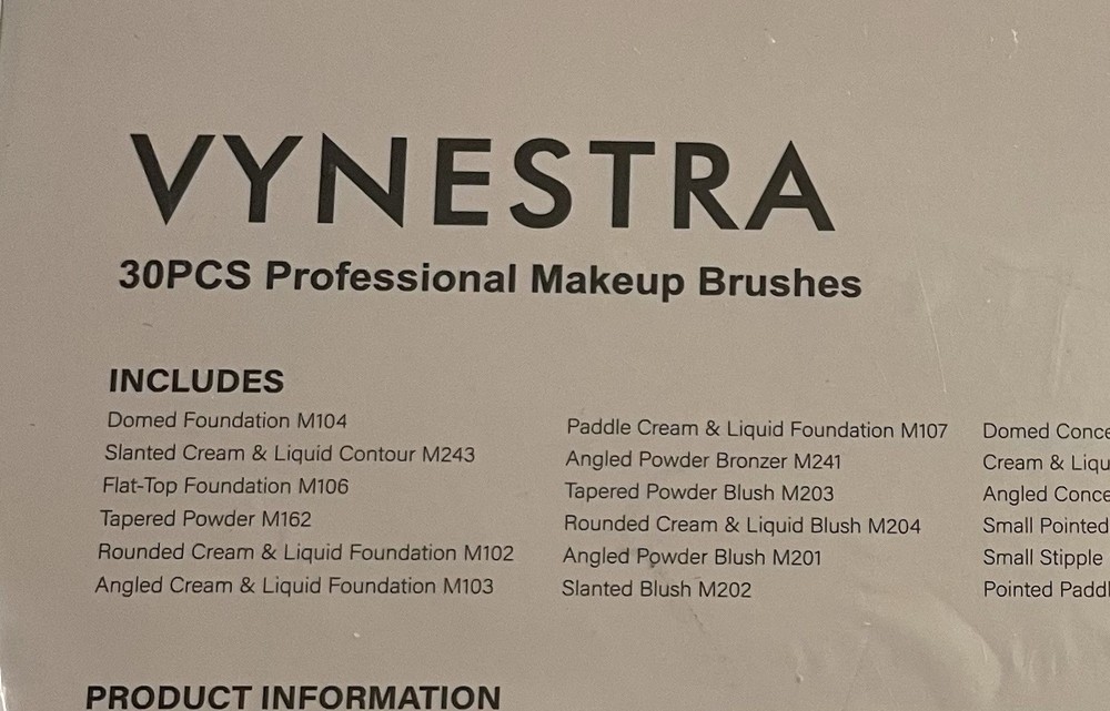 Vynestra 30 Piece Make Up Brushes