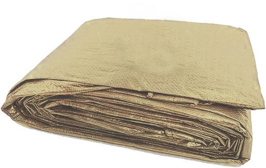 Tan/Blue Winter Cover for Inground Rectangle Pools