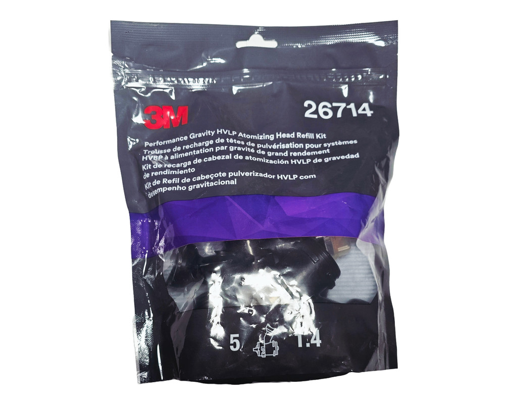 3M Atomizing Head Refill Kit, 26714, 1.4 mm Size, Orange, 5 Pack