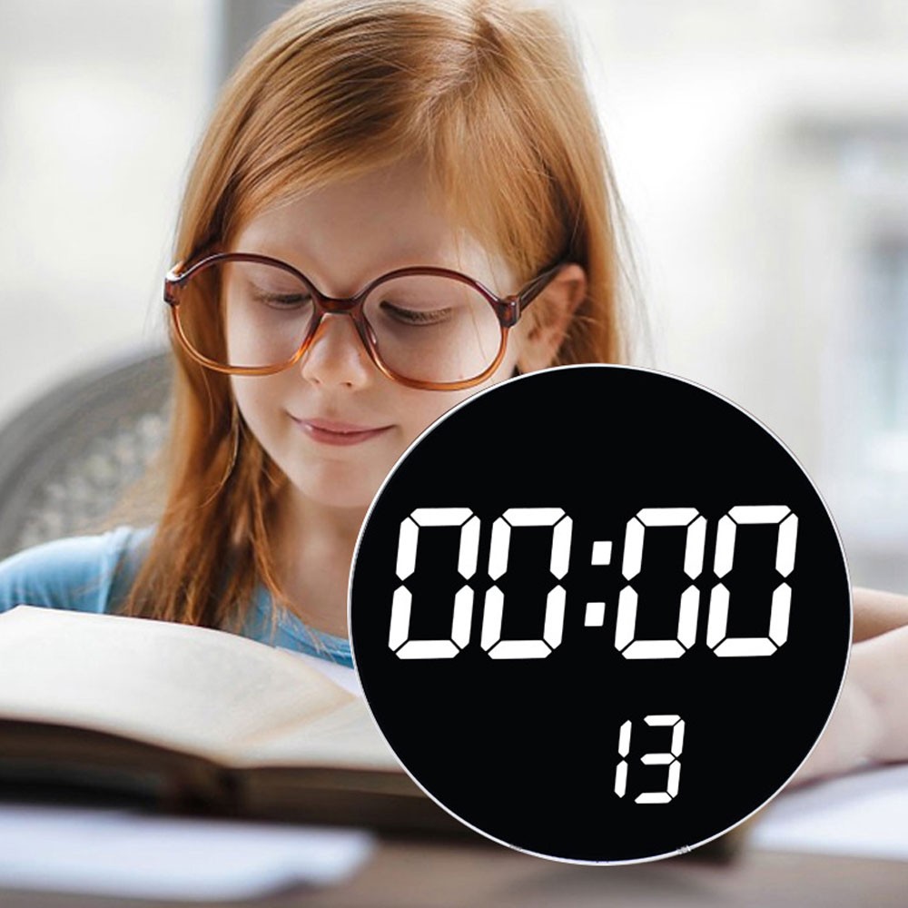 Digital Wall Clock, Digital ClockAdjustable Brightness Large LED DisplayAlarm CW