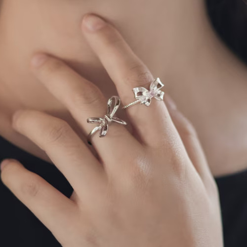 Silver Bow Ring| Bow Ring| Ribbon Ring|Sterling Silver Ring|Minimalist Ring