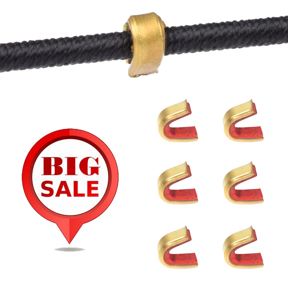 YLSIO Archery 6X String Nocking Points Brass Nock Buckle Clips String Protecter
