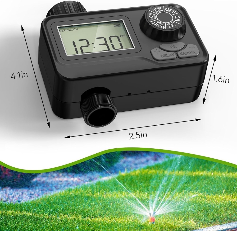 Versatile Programmable Hose Timer with Rain Delay - Easy Automatic Irrigation