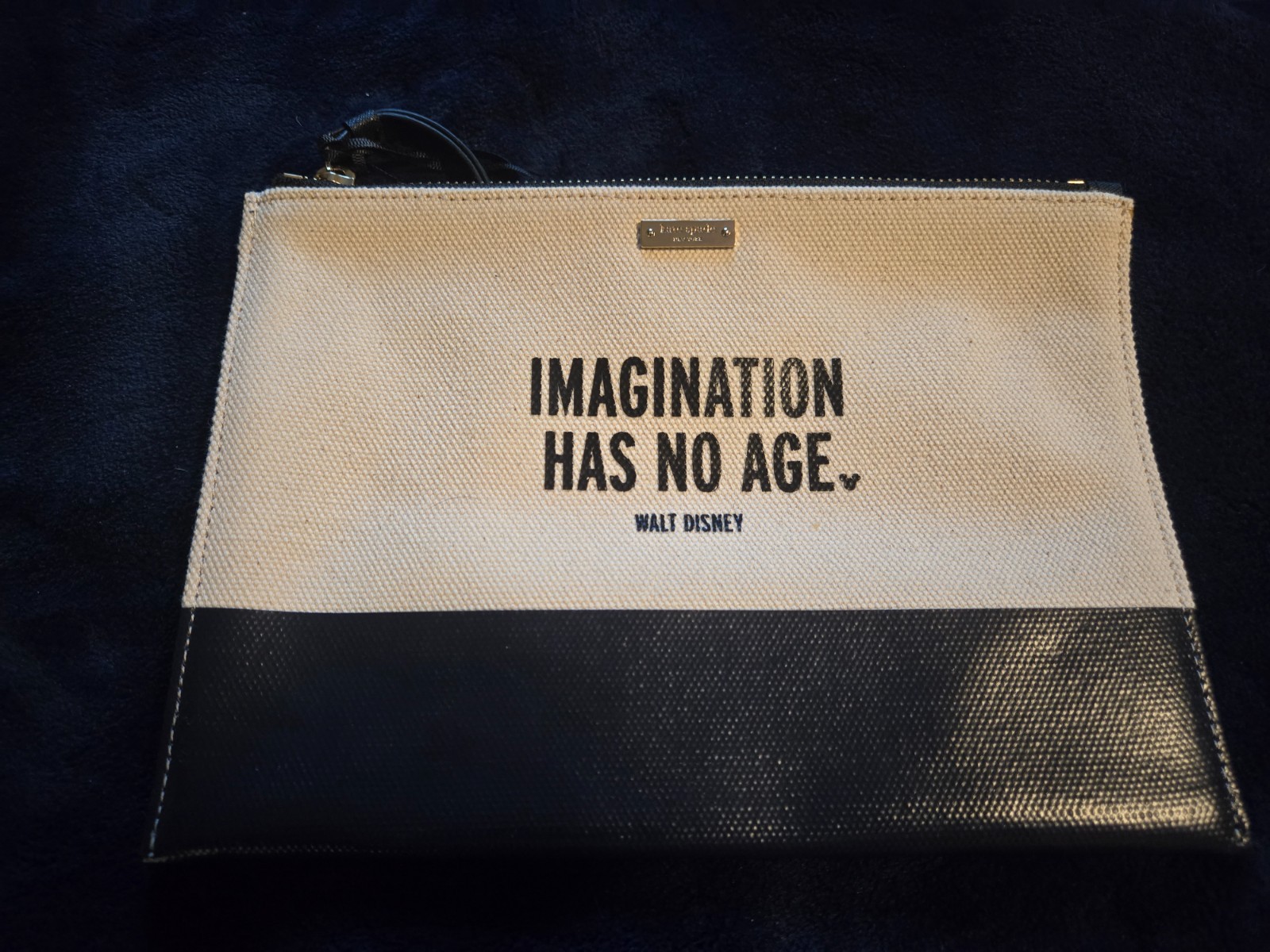 Disney Kate Spade ''Imagination Has No Age'' Walt Disney Canvas Clutch