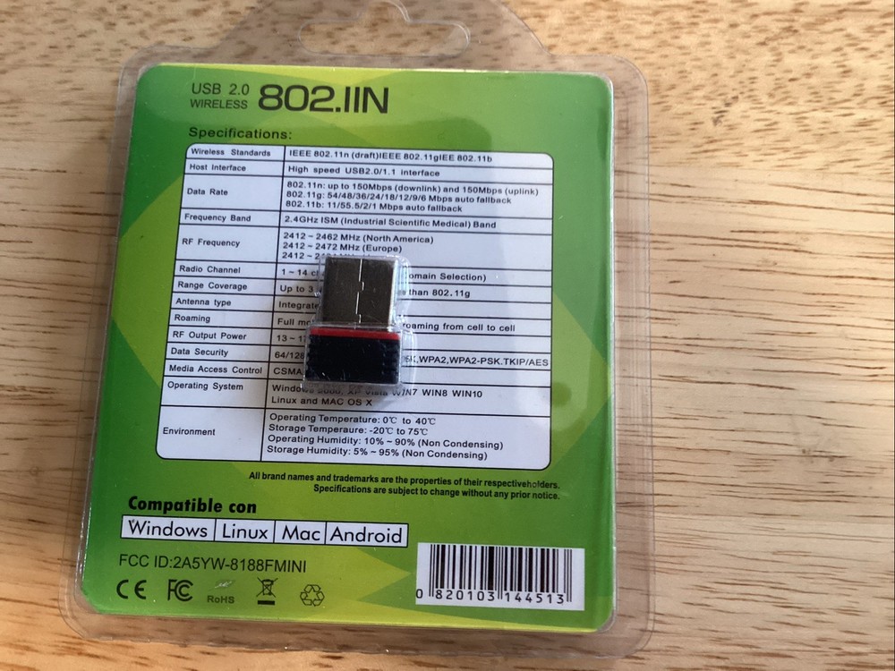 USB 2.0 Wireless 802