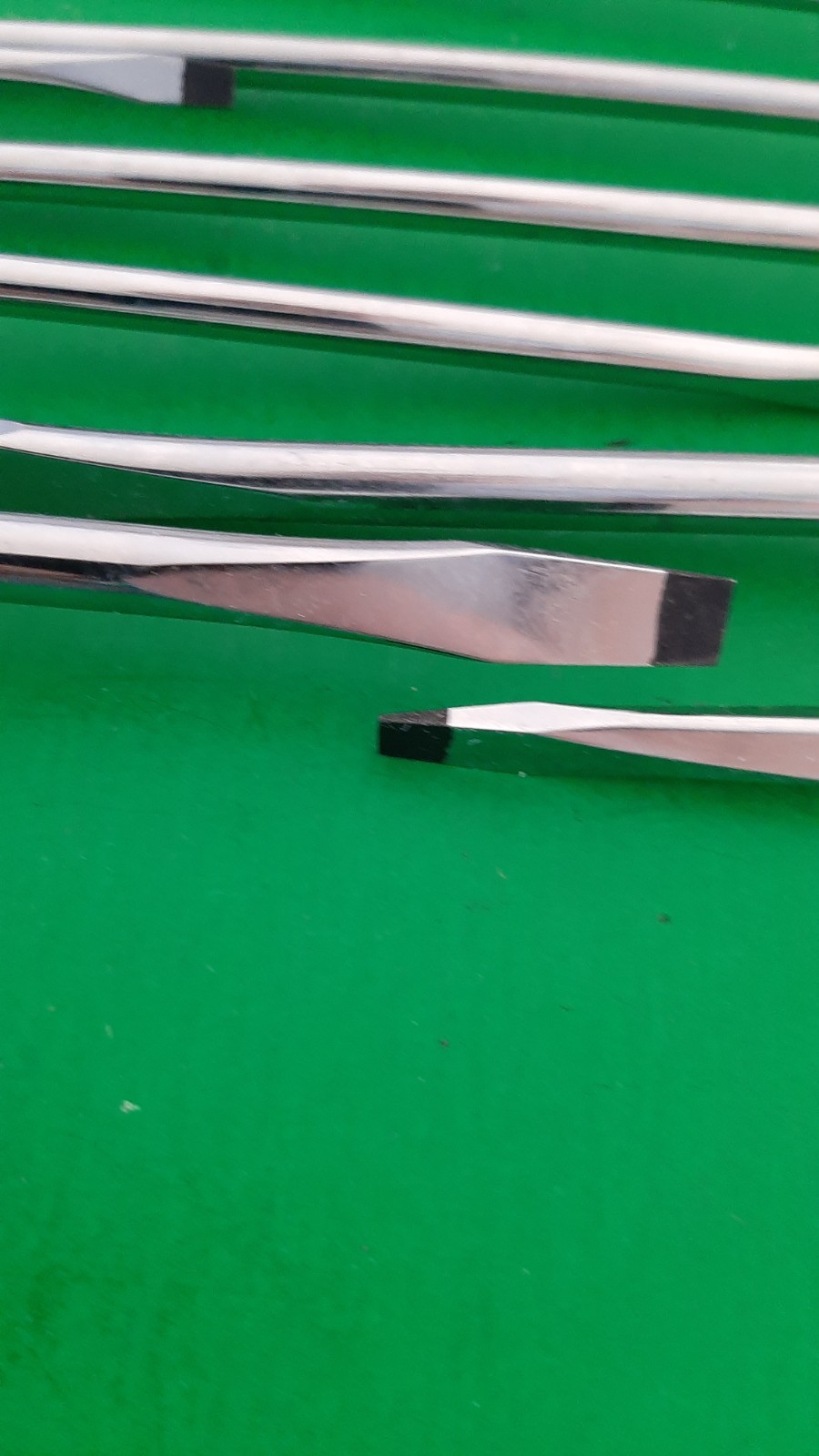 NOS NEW PROTO USA 10 Piece Clear Yellow Handle Screwdriver Set Flat Tip Slotted