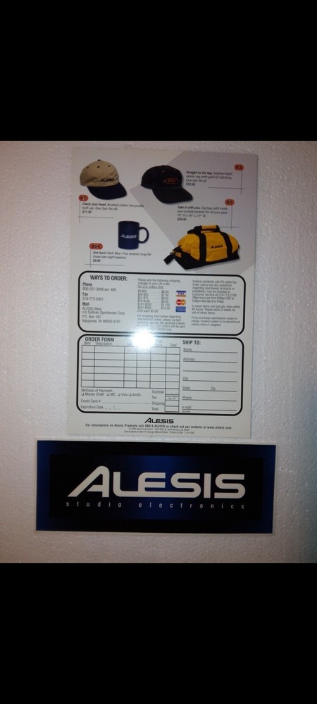 Alesis Studio Electronics Decal & GT Accessories Brochure 1999