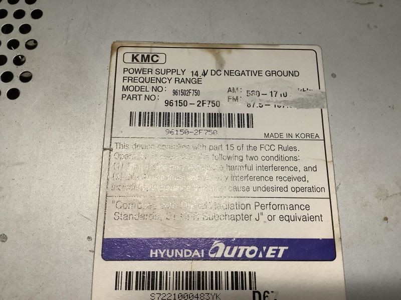 Audio Equipment Radio Receiver Station Wgn 5 Door Fits 07-09 SPECTRA 52687