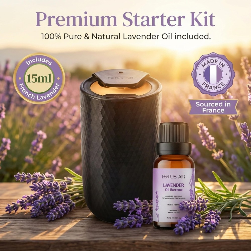 Waterless Essential Oil Diffuser – Portable Cordless Aromatherapy Diffuser