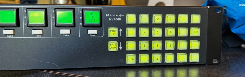 Miranda NV9608 Router Control Panel