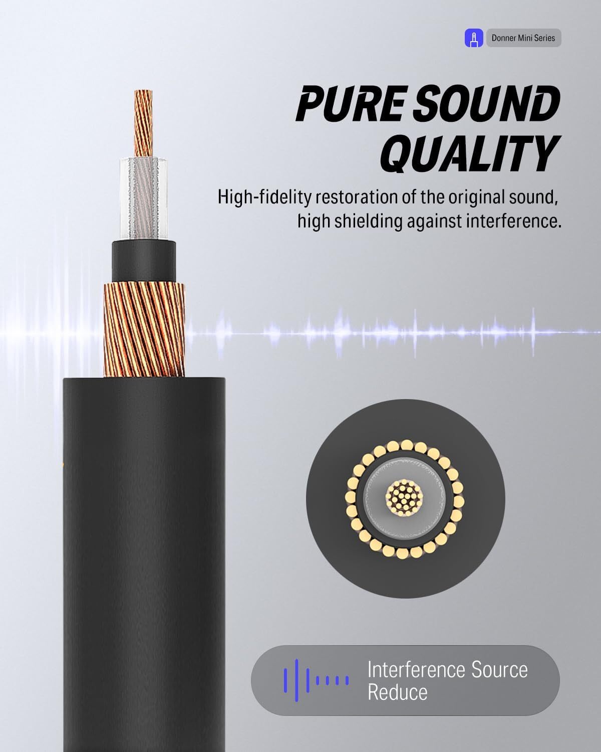 🎸Donner 6Pcs 6 in Guitar Effects Pedal Patches Cable 1/4" Noiseless Lead 6.35mm