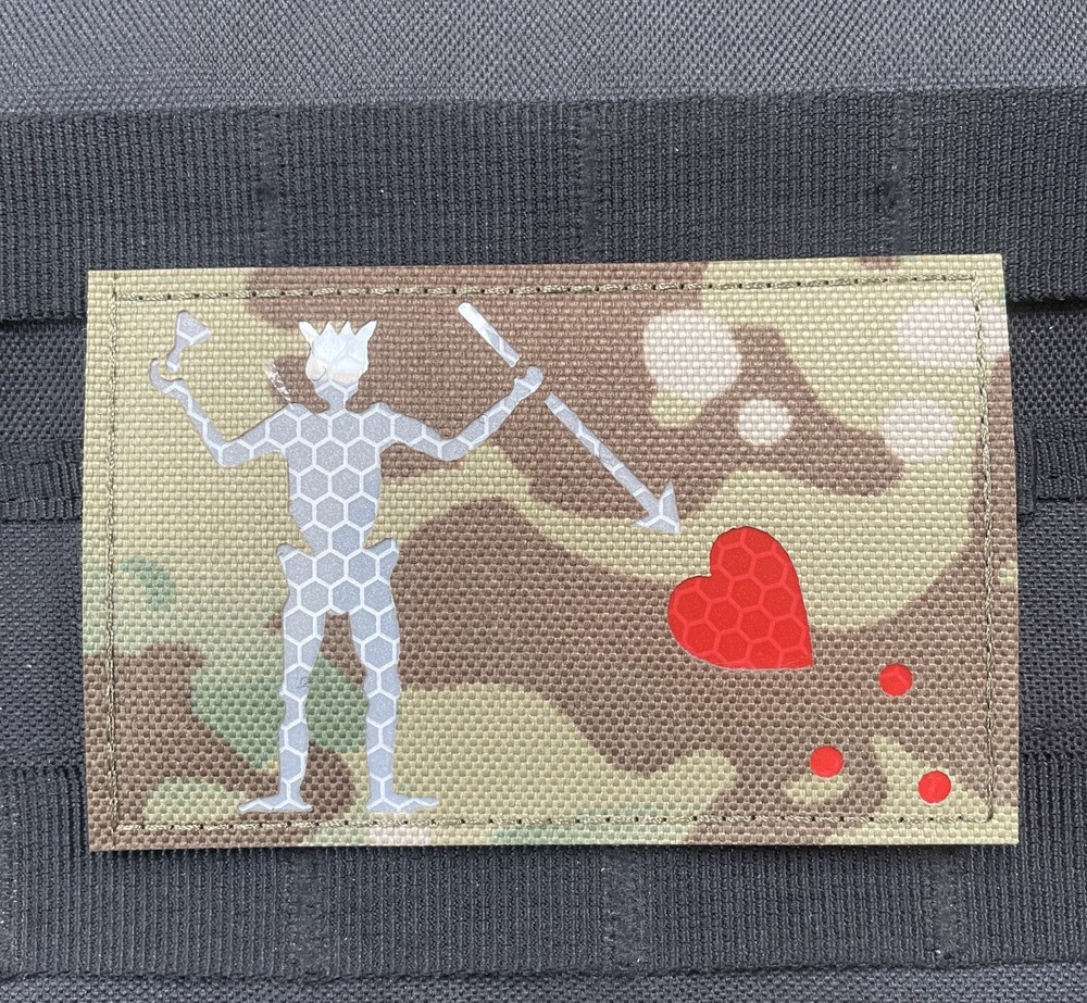 Blackbeard Pirate navy Seal DEVGRU Tactical morale IR Patch Hook Loop 4.4” MC