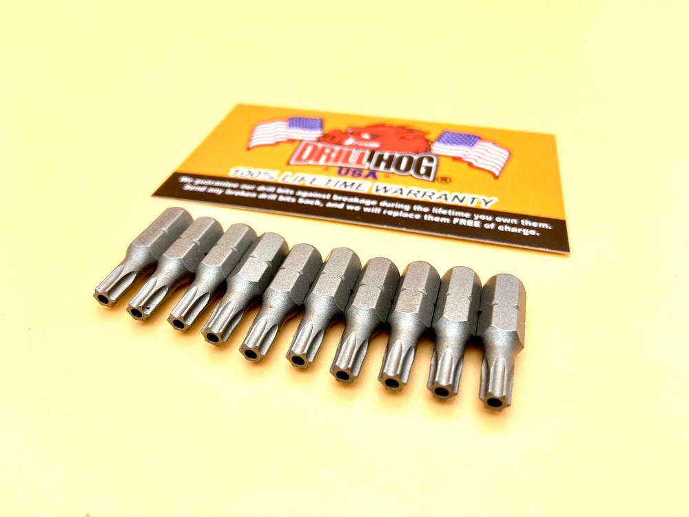 Drill Hog® T-9 Torx Bit T-9 TAMPER PROOF SECURITY Star Insert Bit 10 Pack