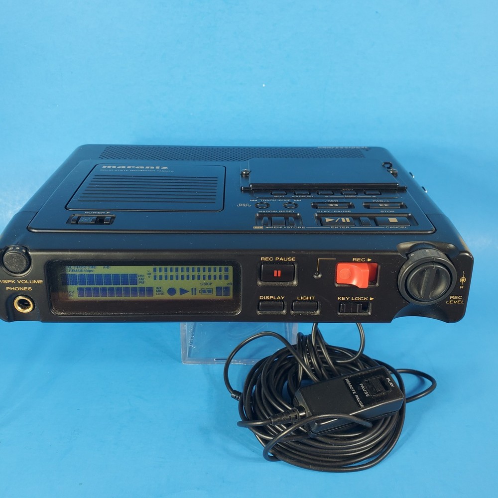 Marantz Solid State Recorder PMD670 U1B Power Cord play/pause Control Flash Card