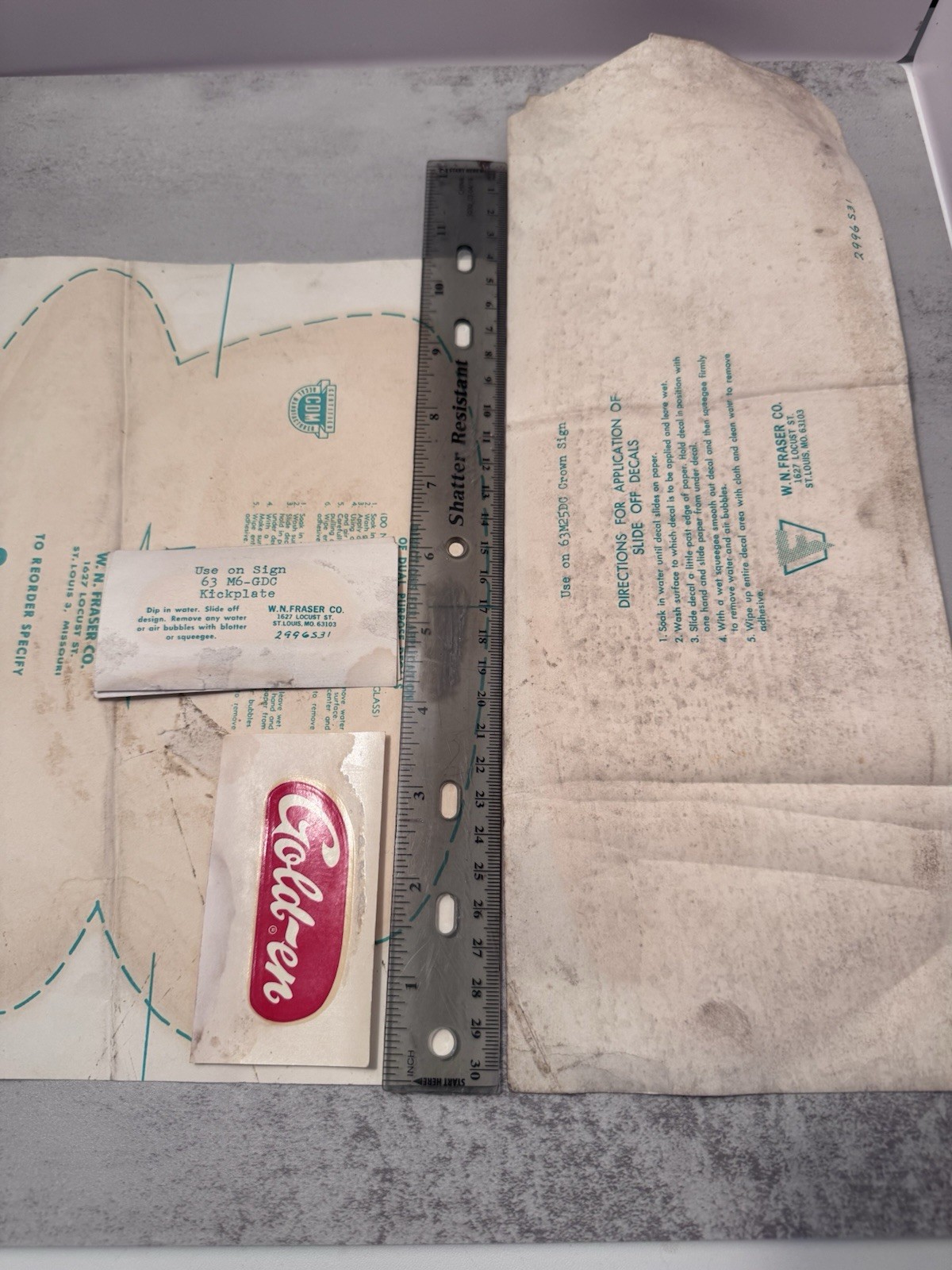 Original Sun drop, Gold-en Cola Advertisement Lot Decal Retail Stickers