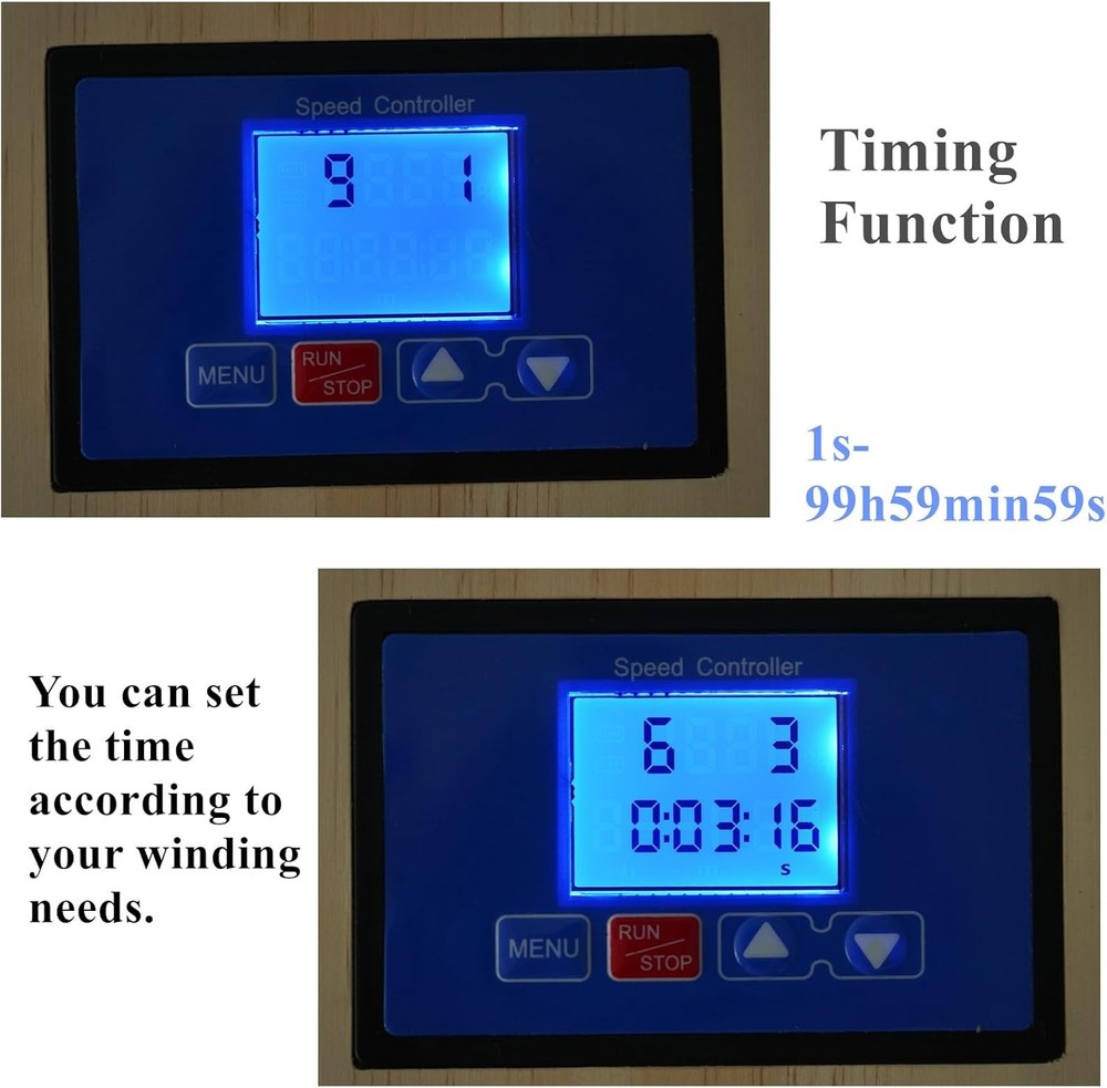 Yarn Cone Winder Adjustable Cone Thread Winder With Timing & Stranding Function