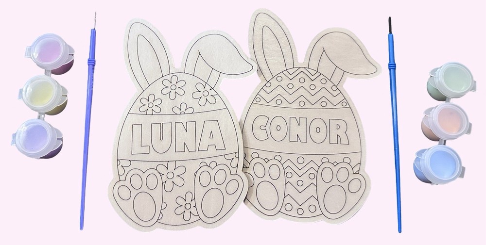 Personalized Easter Egg Paint Craft Kit, Easter Basket Stuffer, Easter Gift
