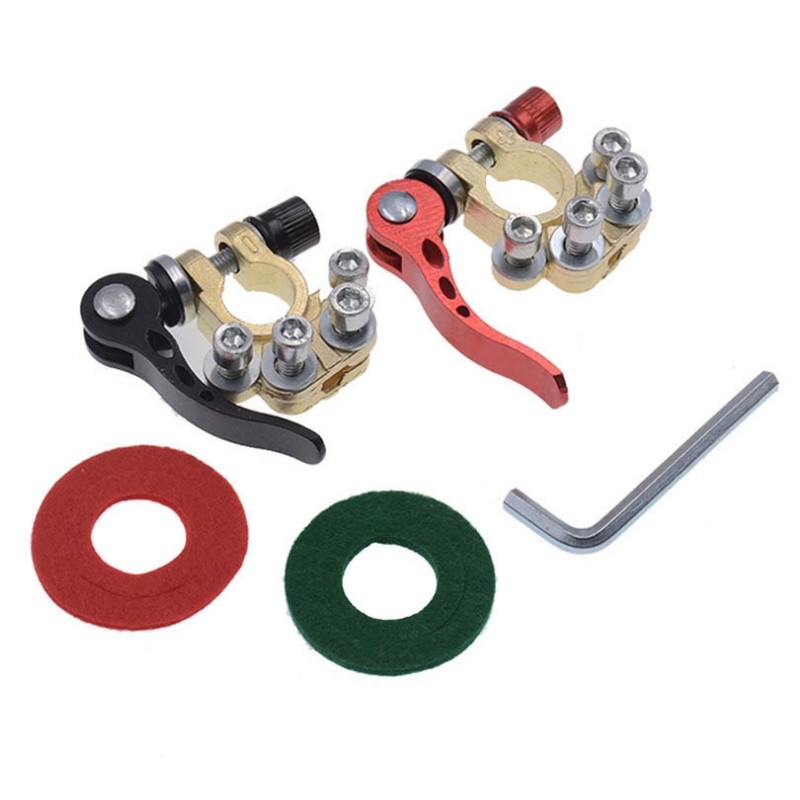 2Pcs Car Battery Terminals Connector Clamp Quick Release Adjust Disconnect Tool