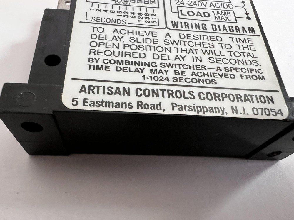 Artisan Time Capsule Model 438 USA Solid State Timer 24-240V AC/DC 1A Adjustable